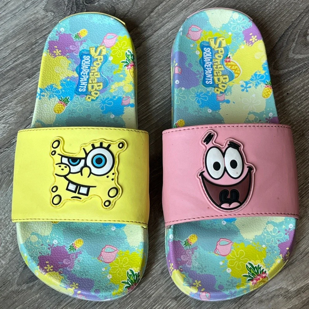 Ground Up SpongeBob SquarePants Patrick Star Kids Slide Sandals Size 7 Mismatch